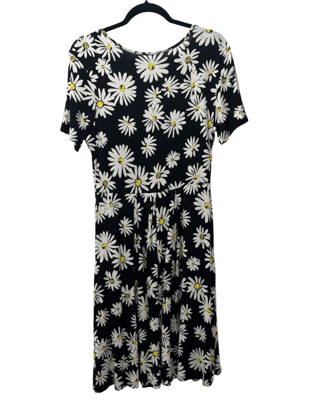 Women’s Black Daisy Print Swing Dress - Brand Unspecified - Picture 4 of 9